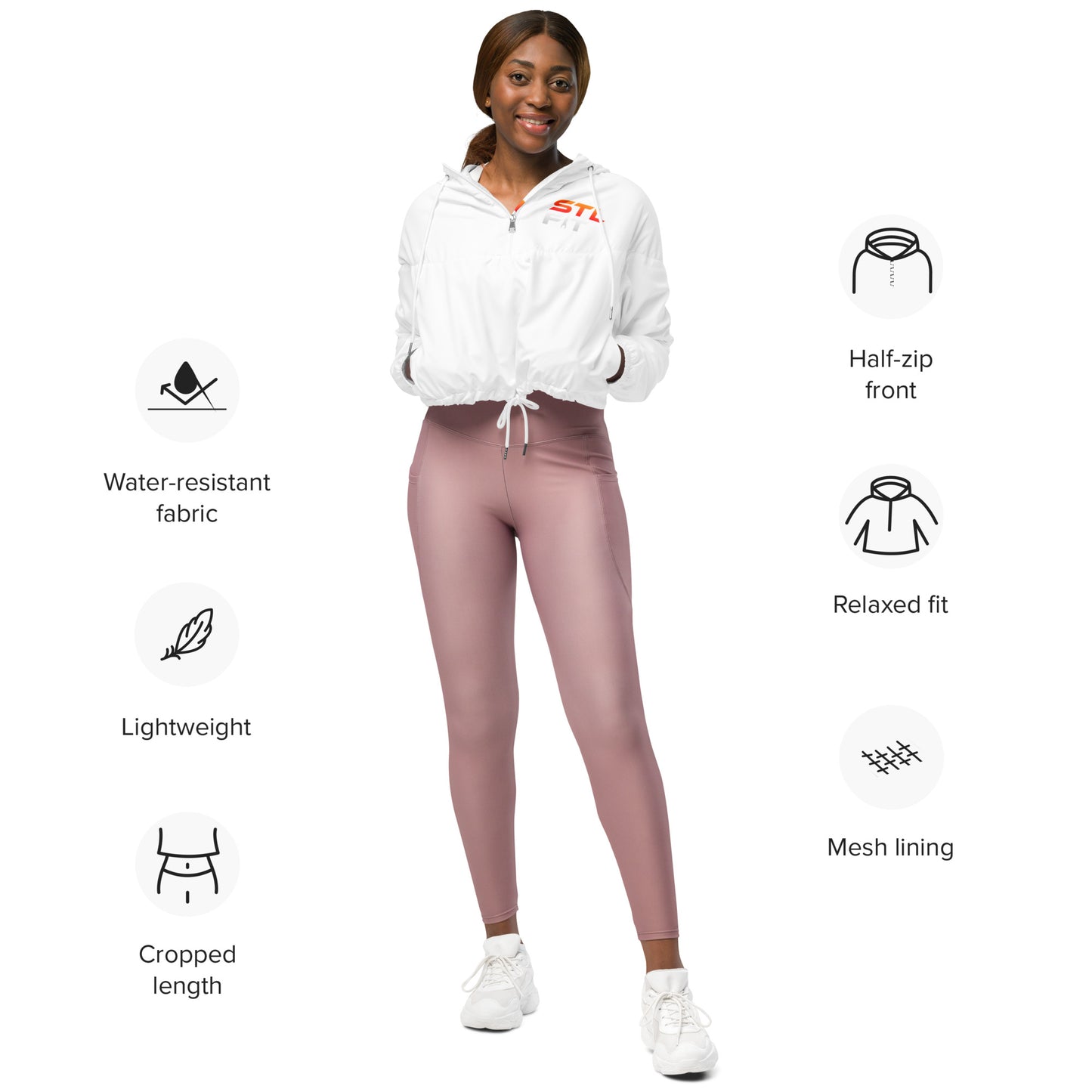 STL FIT Ladies Cropped Windbreaker