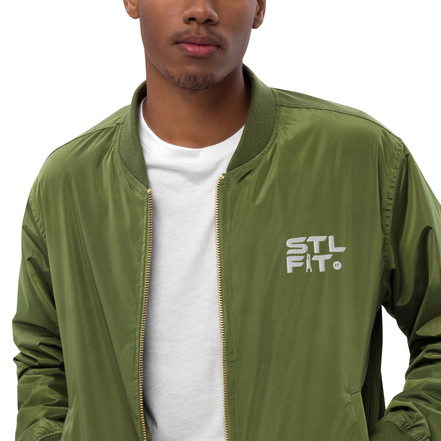 STL FIT Men's Premium Recycled Bomber Long Sleeve Jacket