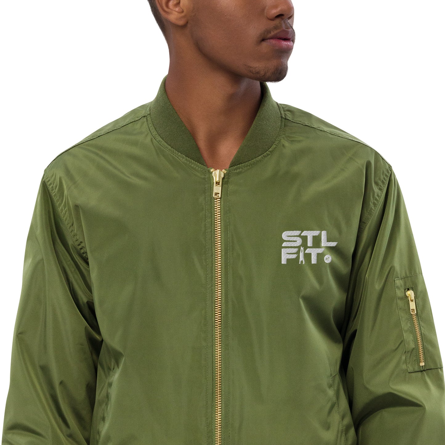 STL FIT Men's Premium Recycled Bomber Long Sleeve Jacket