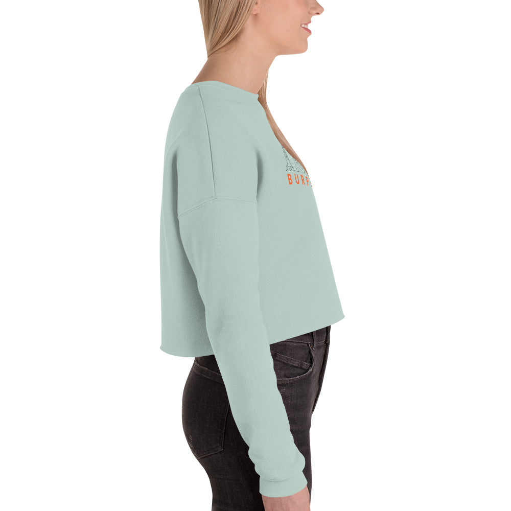 I Love Burpees Ladies Crop Sweatshirt