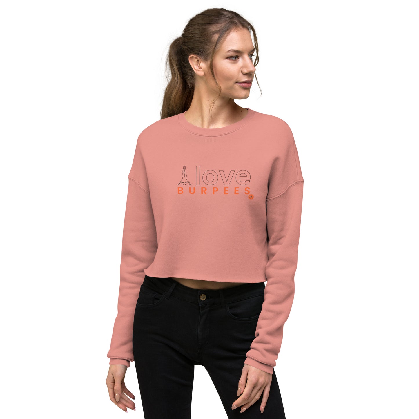 I Love Burpees Ladies Crop Sweatshirt