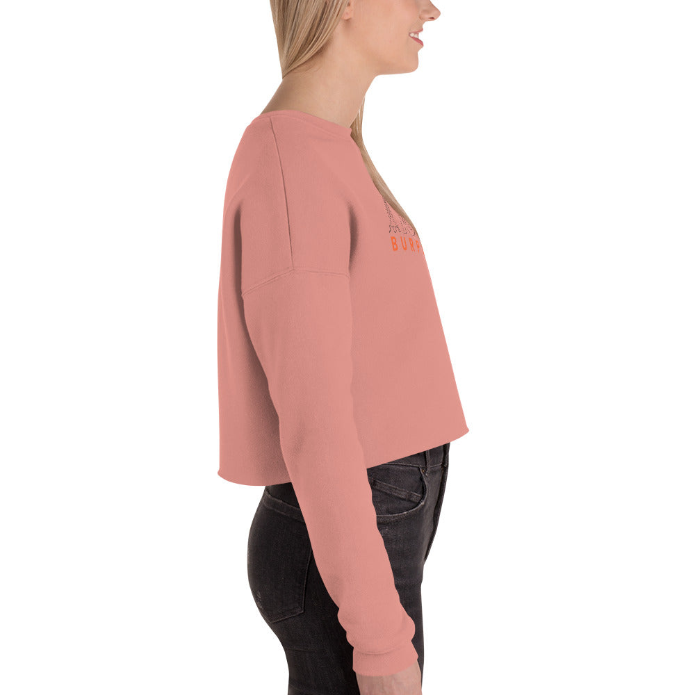 I Love Burpees Ladies Crop Sweatshirt