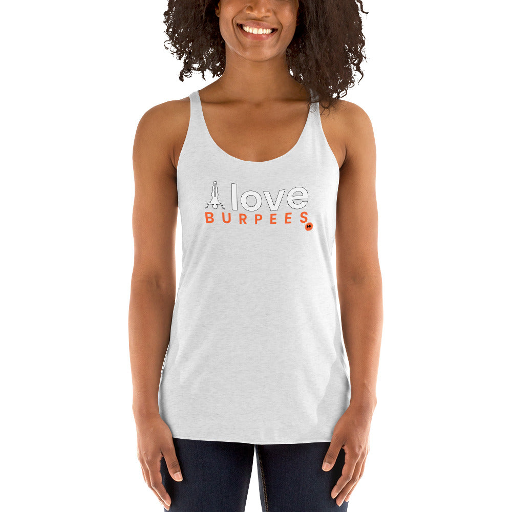 I Love Burpees Ladies Racerback Tank