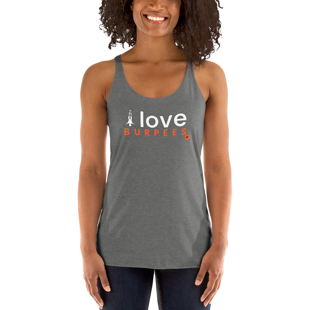 I Love Burpees Ladies Racerback Tank