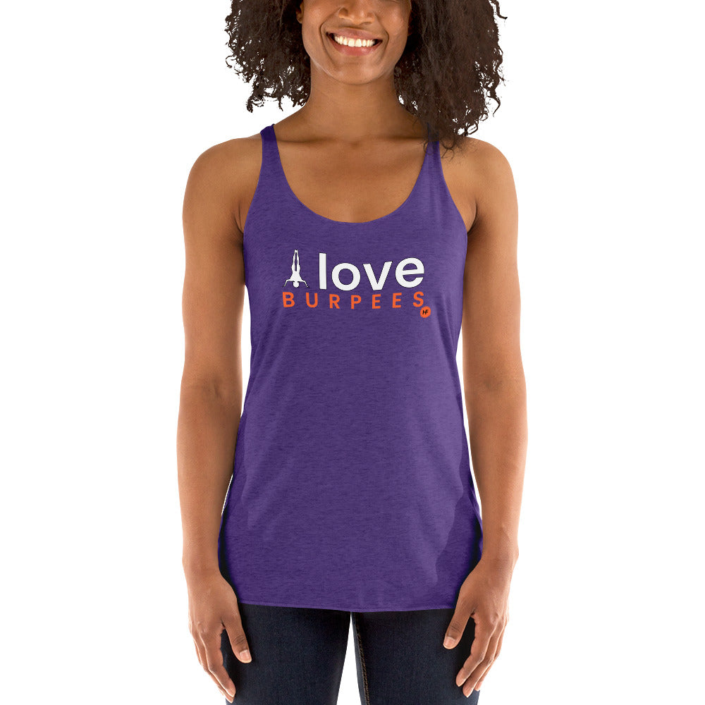 I Love Burpees Ladies Racerback Tank