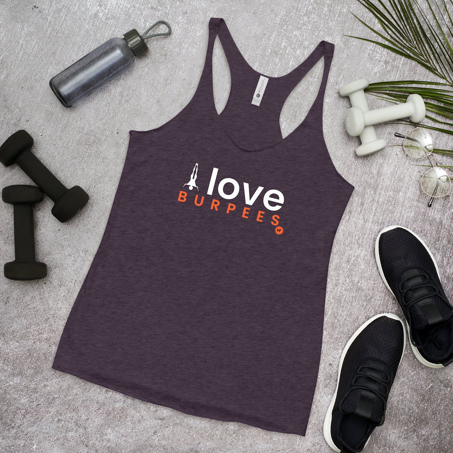 I Love Burpees Ladies Racerback Tank