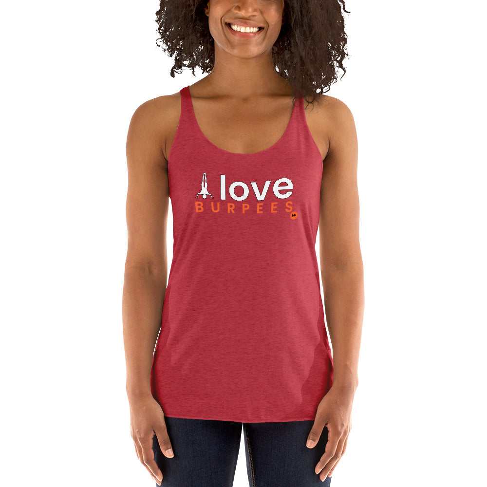 I Love Burpees Ladies Racerback Tank