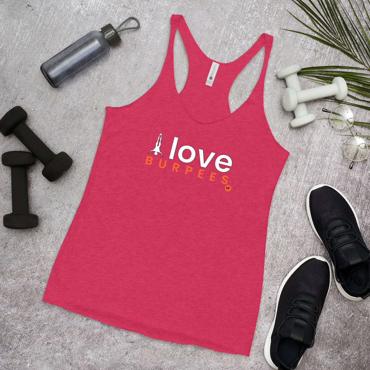 I Love Burpees Ladies Racerback Tank