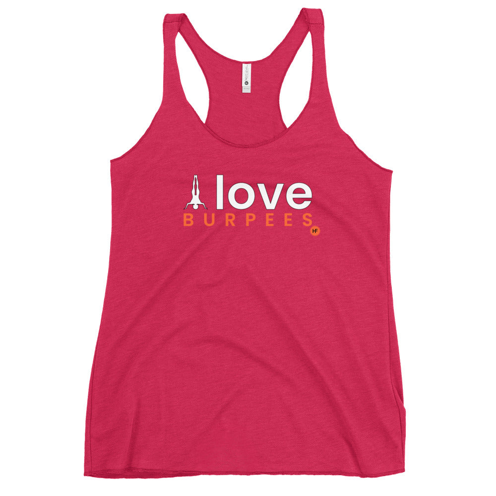 I Love Burpees Ladies Racerback Tank