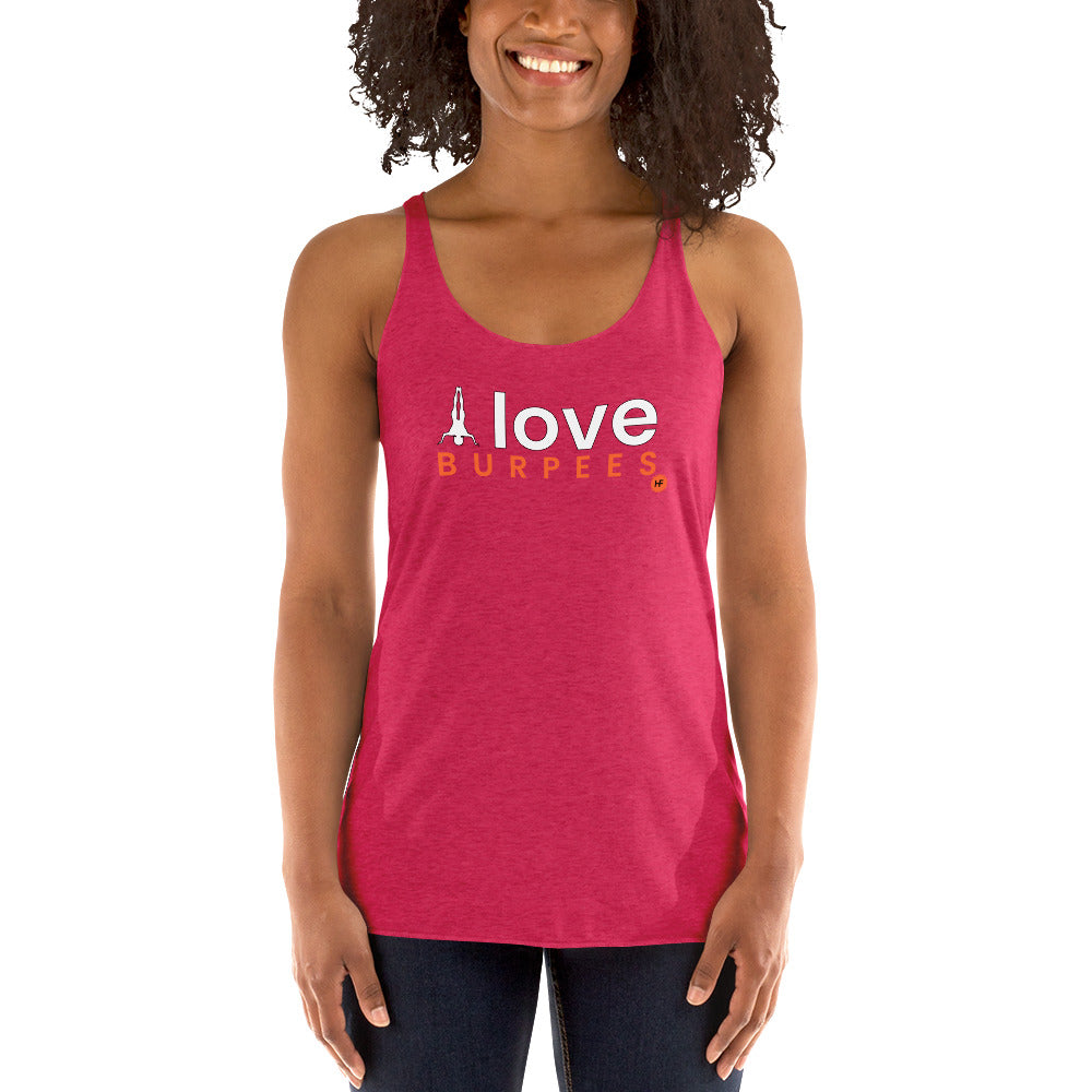 I Love Burpees Ladies Racerback Tank