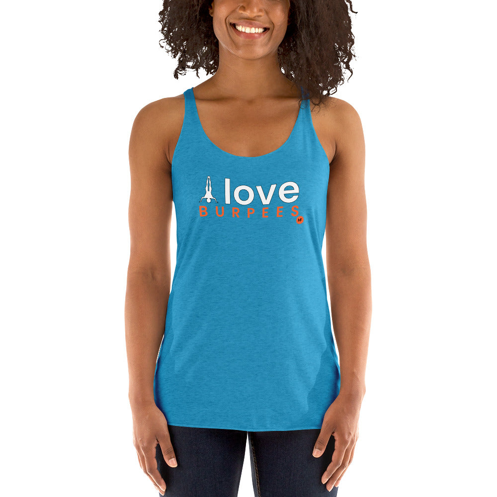 I Love Burpees Ladies Racerback Tank