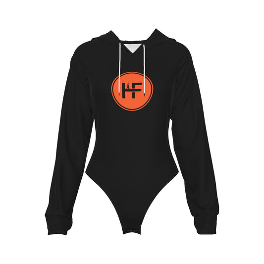 HF Women's Raglan Sleeve Hooded Bodysuit