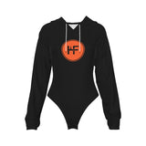 HF Women's Raglan Sleeve Hooded Bodysuit