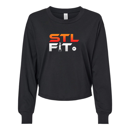 STL FIT Ladies Long Sleeve Crop Tee Top