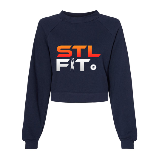 STL FIT Ladies Raglan Pullover Fleece Sweatshirt Top