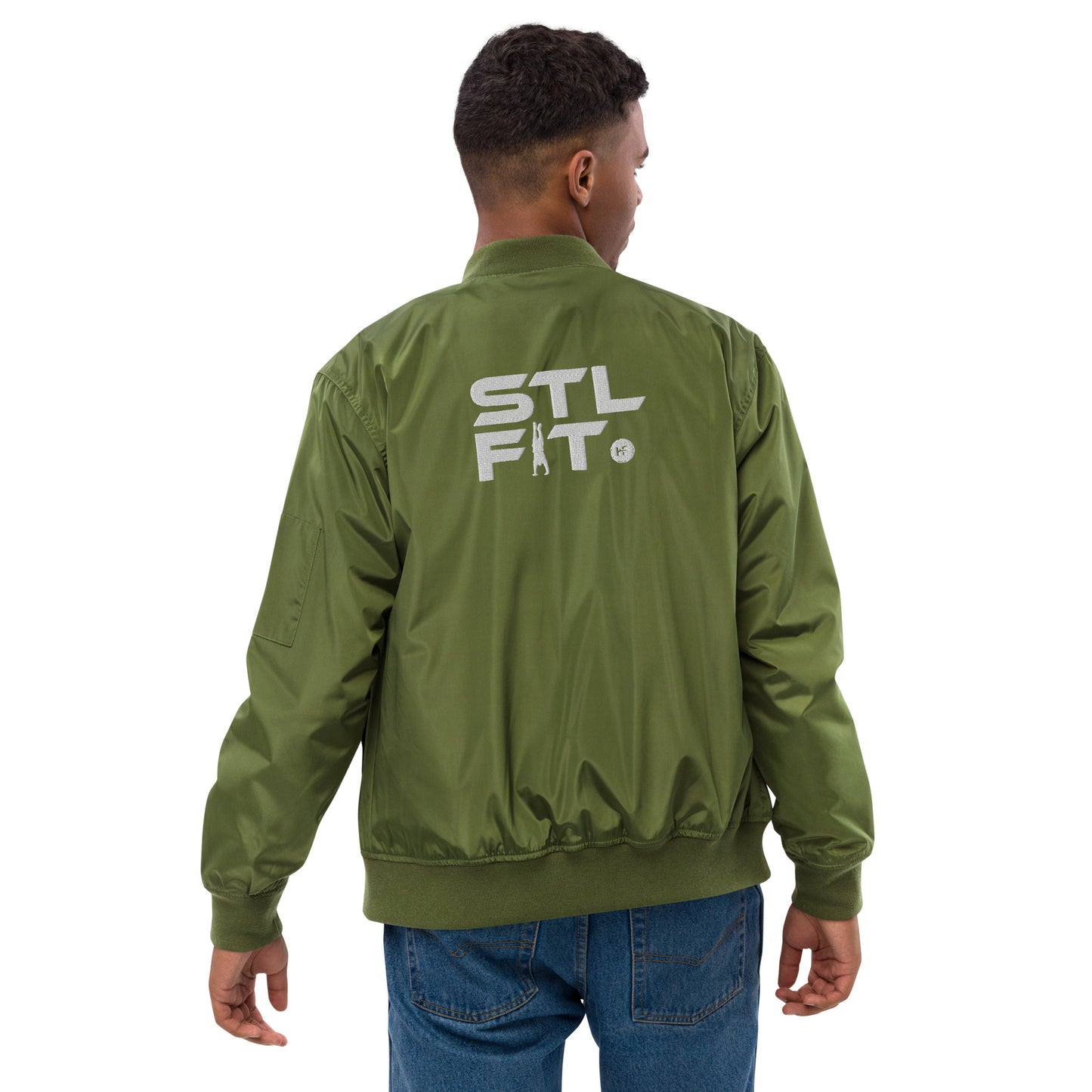 STL FIT Men's Premium Recycled Bomber Long Sleeve Jacket