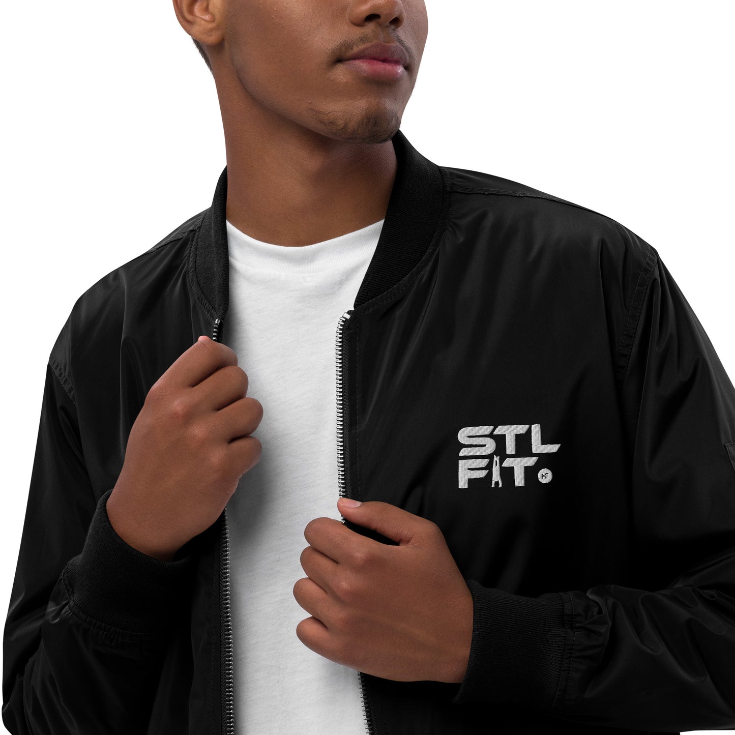 STL FIT Men's Premium Recycled Bomber Long Sleeve Jacket